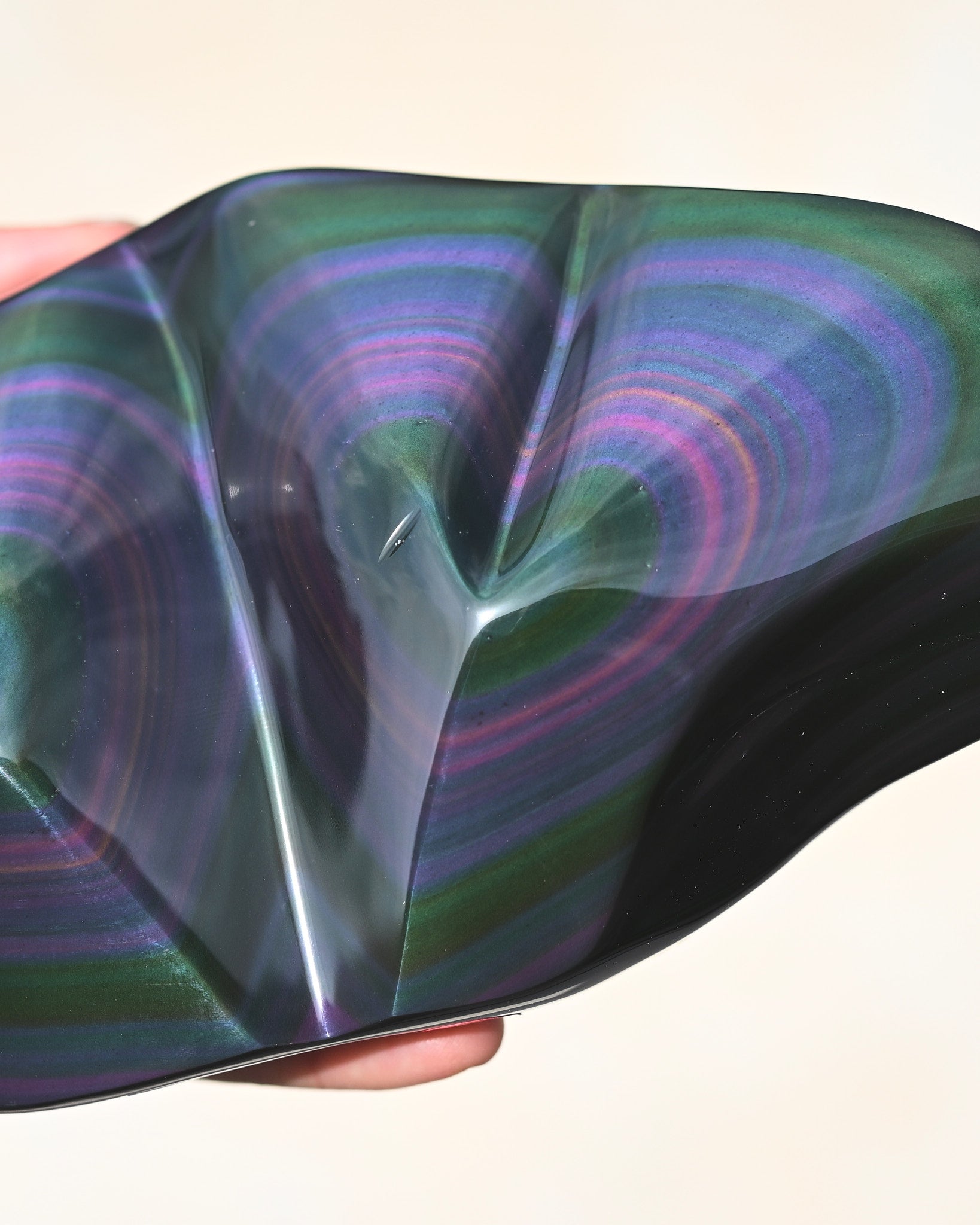 Rainbow Obsidian Double Heart Carving – Mexico - Image 6