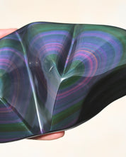 Rainbow Obsidian Double Heart Carving – Mexico - Image 6