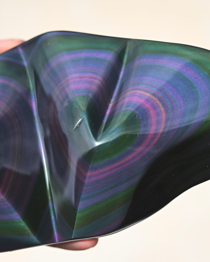 Rainbow Obsidian Double Heart Carving 2.2lbs