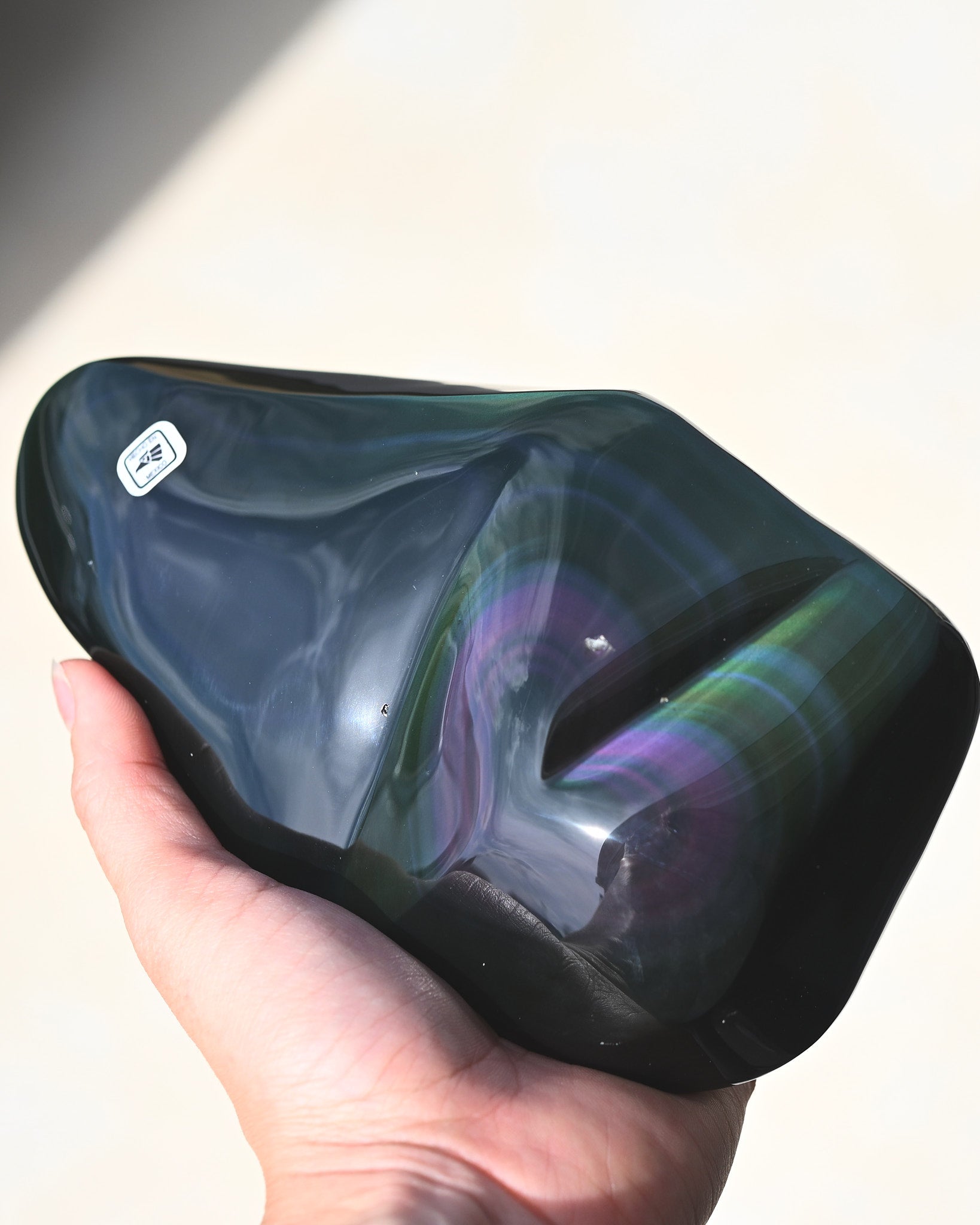 Rainbow Obsidian Double Heart Carving – Mexico - Image 8