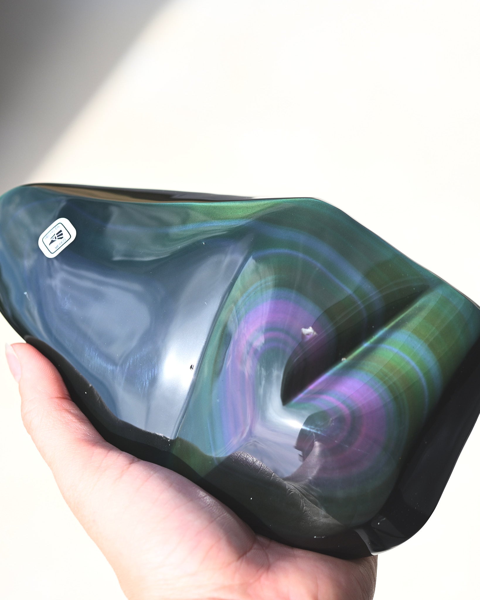 Rainbow Obsidian Double Heart Carving – Mexico - Image 9