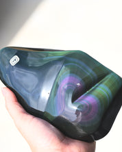 Rainbow Obsidian Double Heart Carving – Mexico - Image 9
