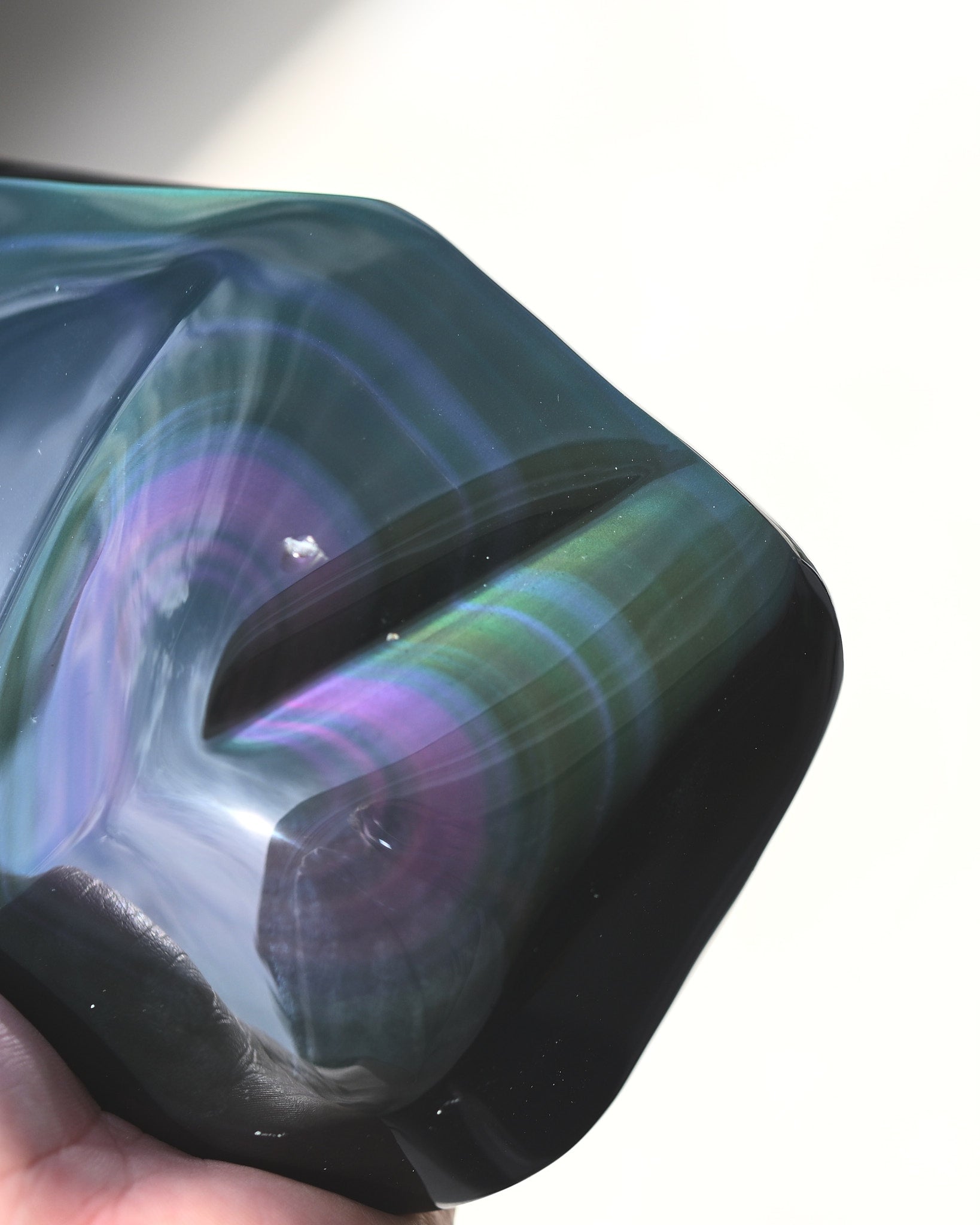 Rainbow Obsidian Double Heart Carving – Mexico - Image 10