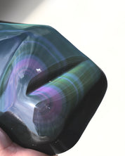 Rainbow Obsidian Double Heart Carving – Mexico - Image 10