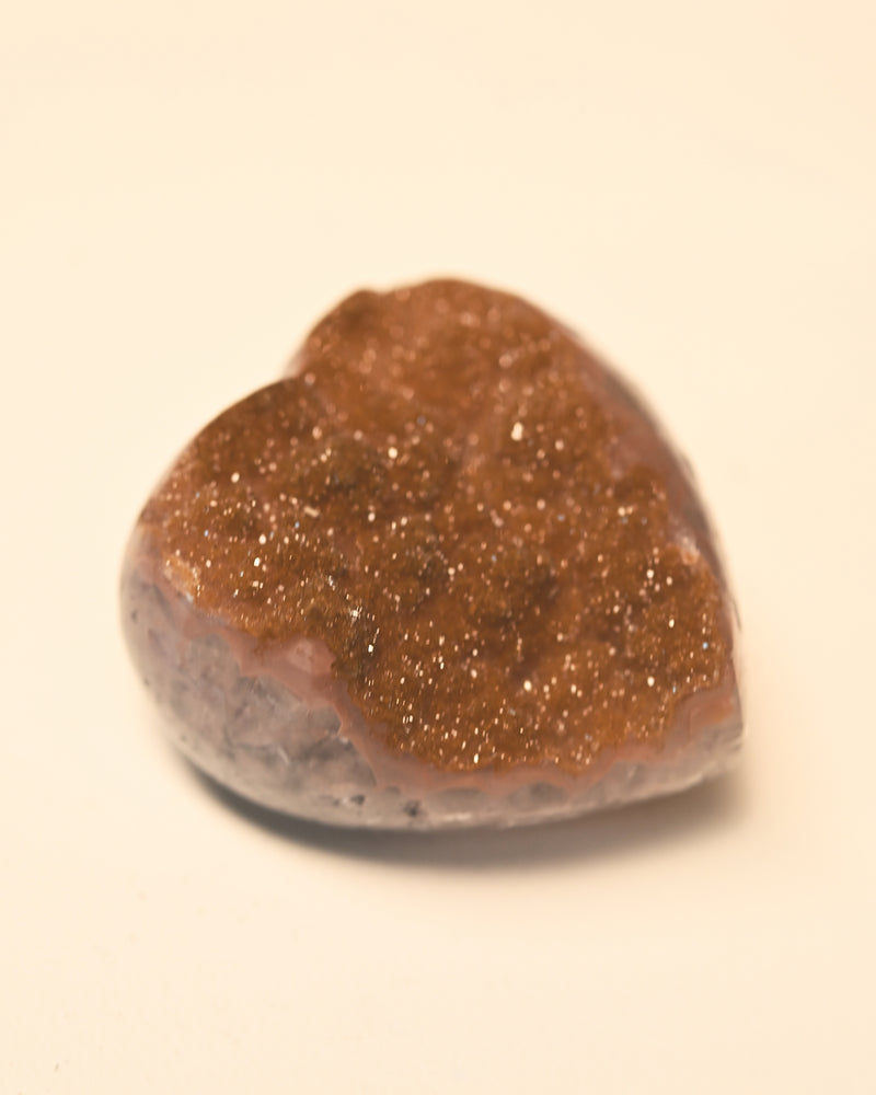 Pink Amethyst Druzy Heart
