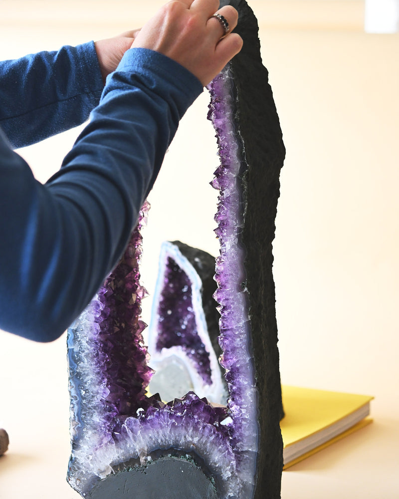 Statement Amethyst Cathedral — 22 lb Natural Brazilian Geode