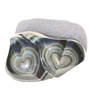 Rainbow Obsidian Double Heart 4in
