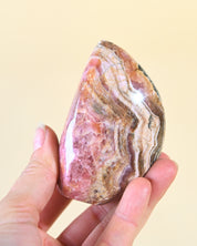Rhodochrosite Freeform – Pink Banded Sculpture