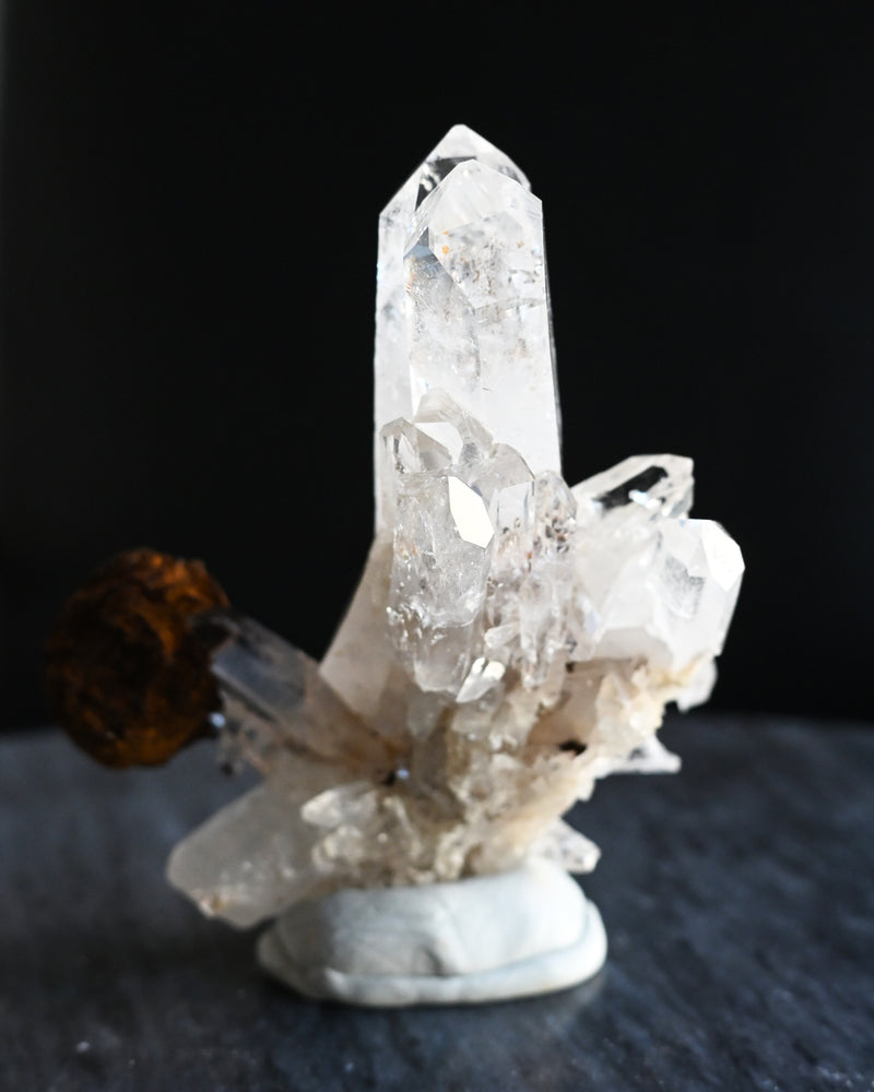 Twin Lemurian Quartz w Siderite