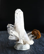 Twin Lemurian Quartz w Siderite