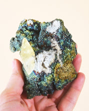 Rare Dragon Scale Calcite with Iridescent Chalcopyrite | Sweetwater Mine