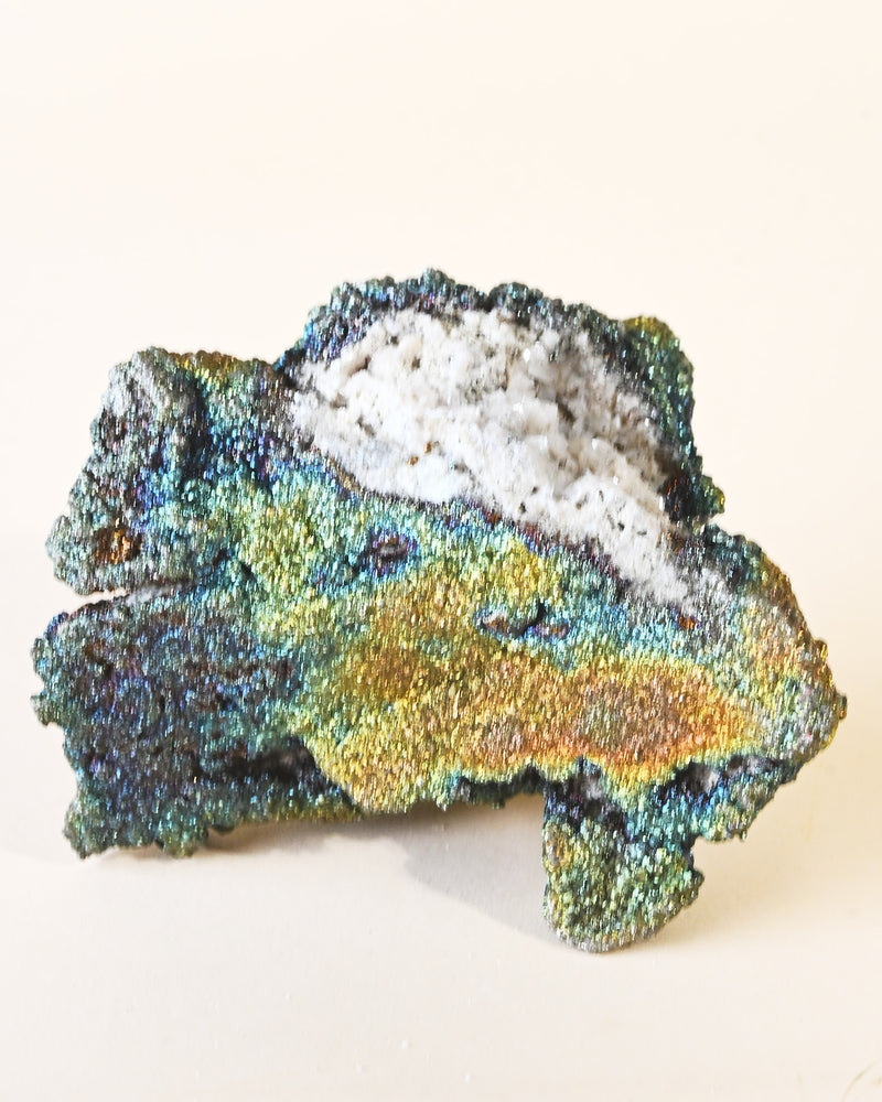 Rare Dragon Scale Calcite with Iridescent Chalcopyrite | Sweetwater Mine