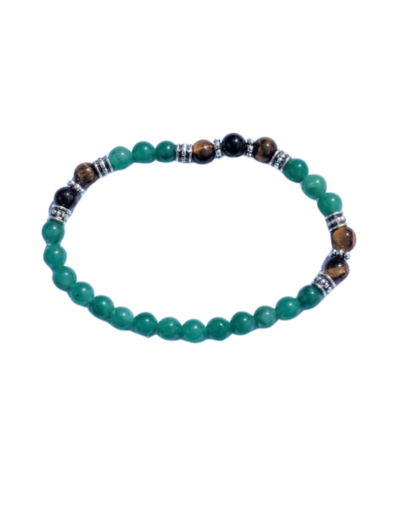 Green Aventurine & Tiger’s Eye Bracelet – LUCK