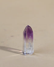 Mini Bahia Amethyst Phantom Point - natural amethyst crystal point close up detail