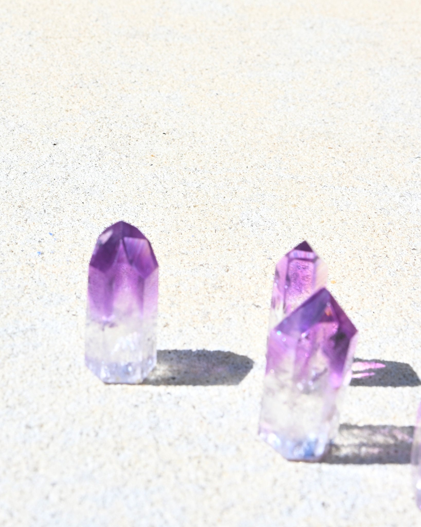 Mini Bahia Amethyst Phantom Point - natural amethyst crystal point view 7