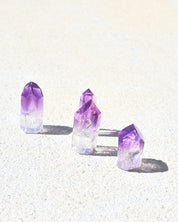 Mini Bahia Amethyst Phantom Point - natural amethyst crystal point view 8