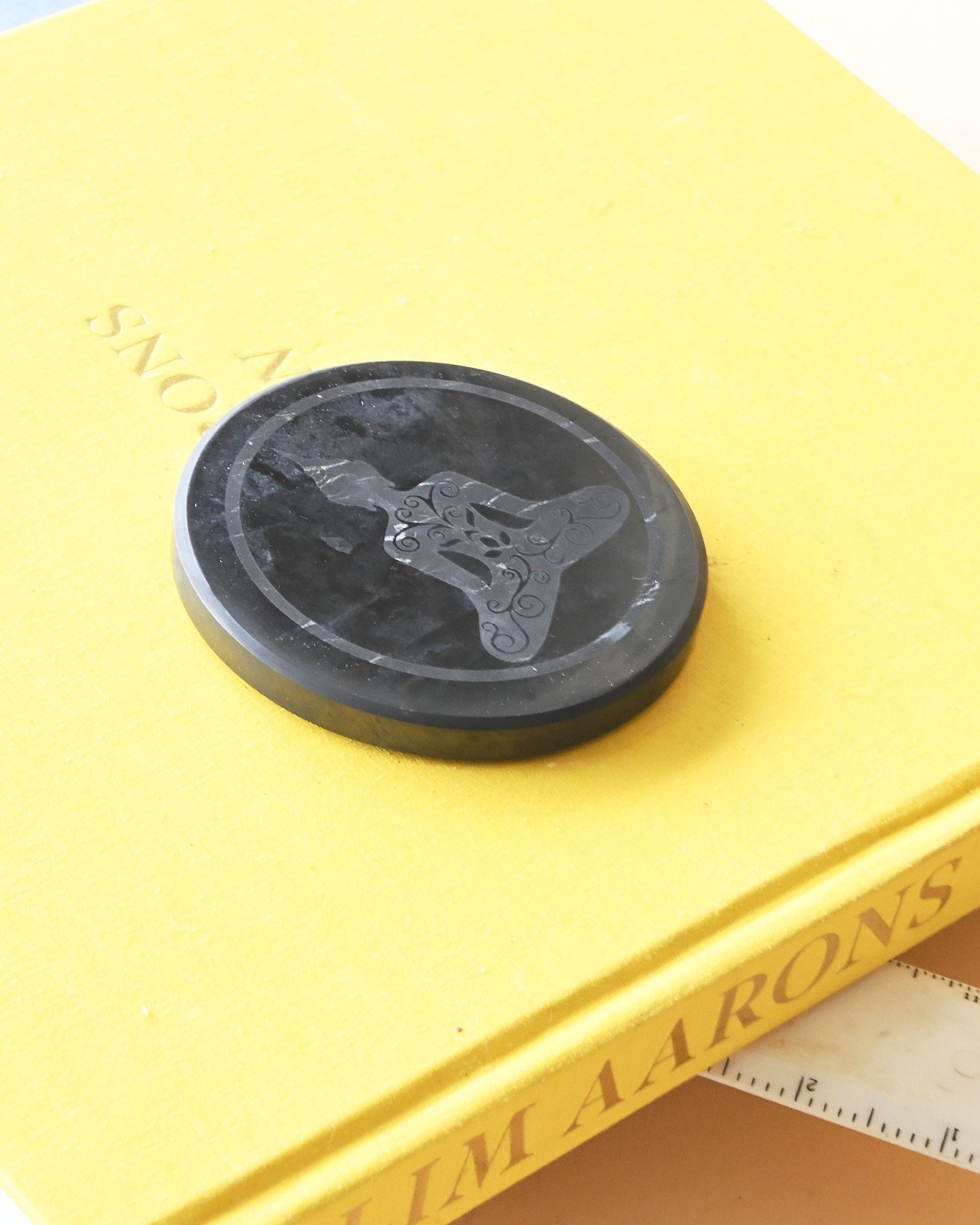 Shungite Buddha Engraved Tile