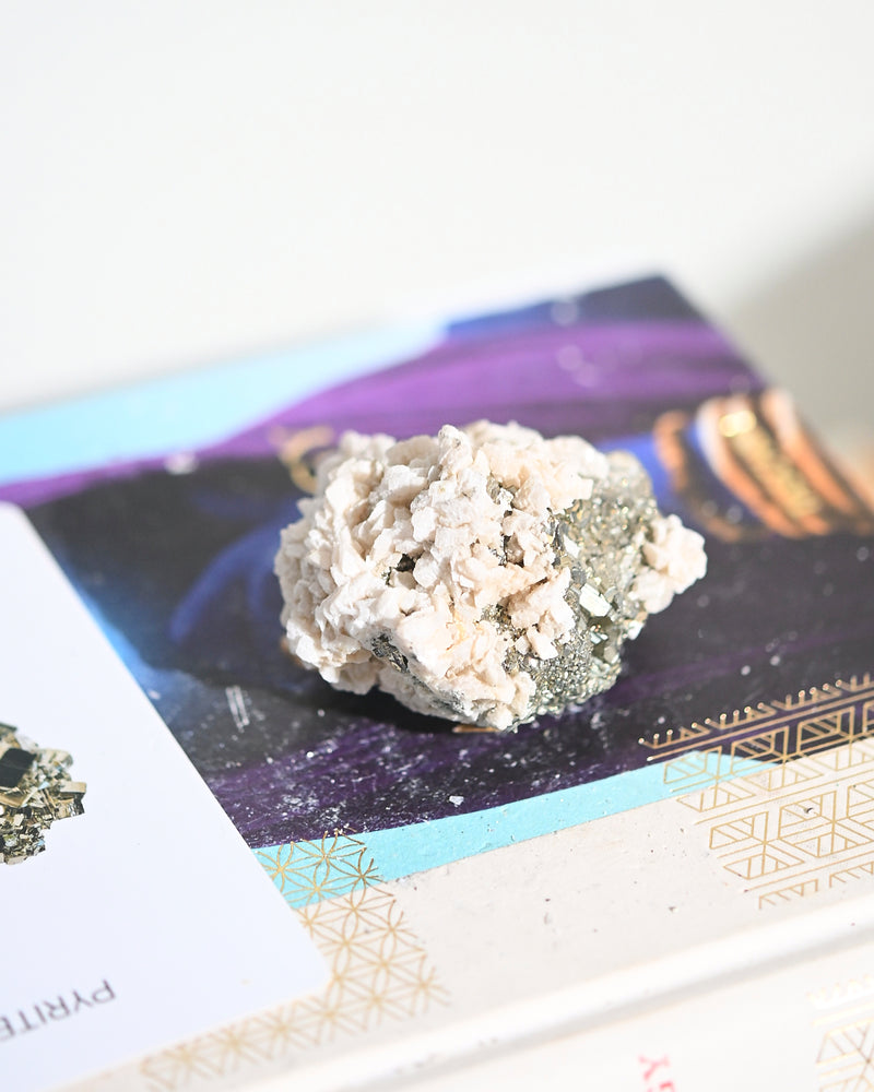 Pyrite and Calcite Crystal Cluster 200g No. 264-CSN