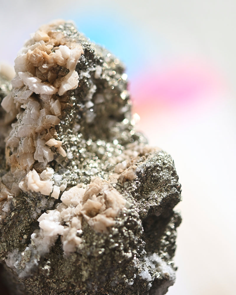 Pyrite and Calcite Cluster 1.3lbs