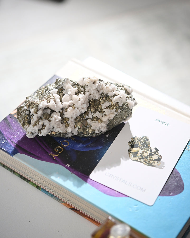 Pyrite and Calcite Cluster 1.3lbs #878