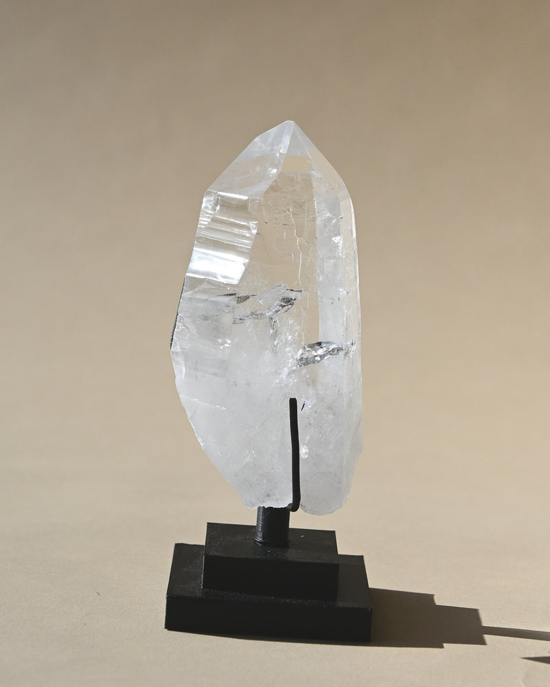 Lemurian Quartz Cluster on Stand 5in