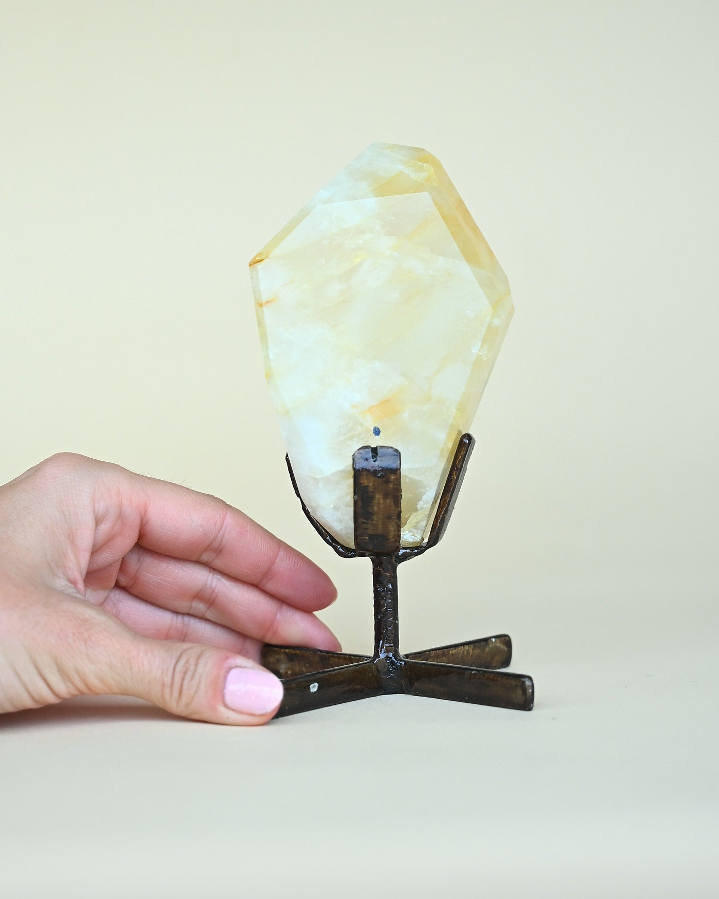 Golden Healer Quartz on Stand 367g