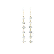 Long Herkimer Diamond Drop Earrings Gold-Fill - Crystals.com