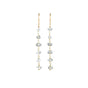 Long Herkimer Diamond Drop Earrings — Gold-Fill