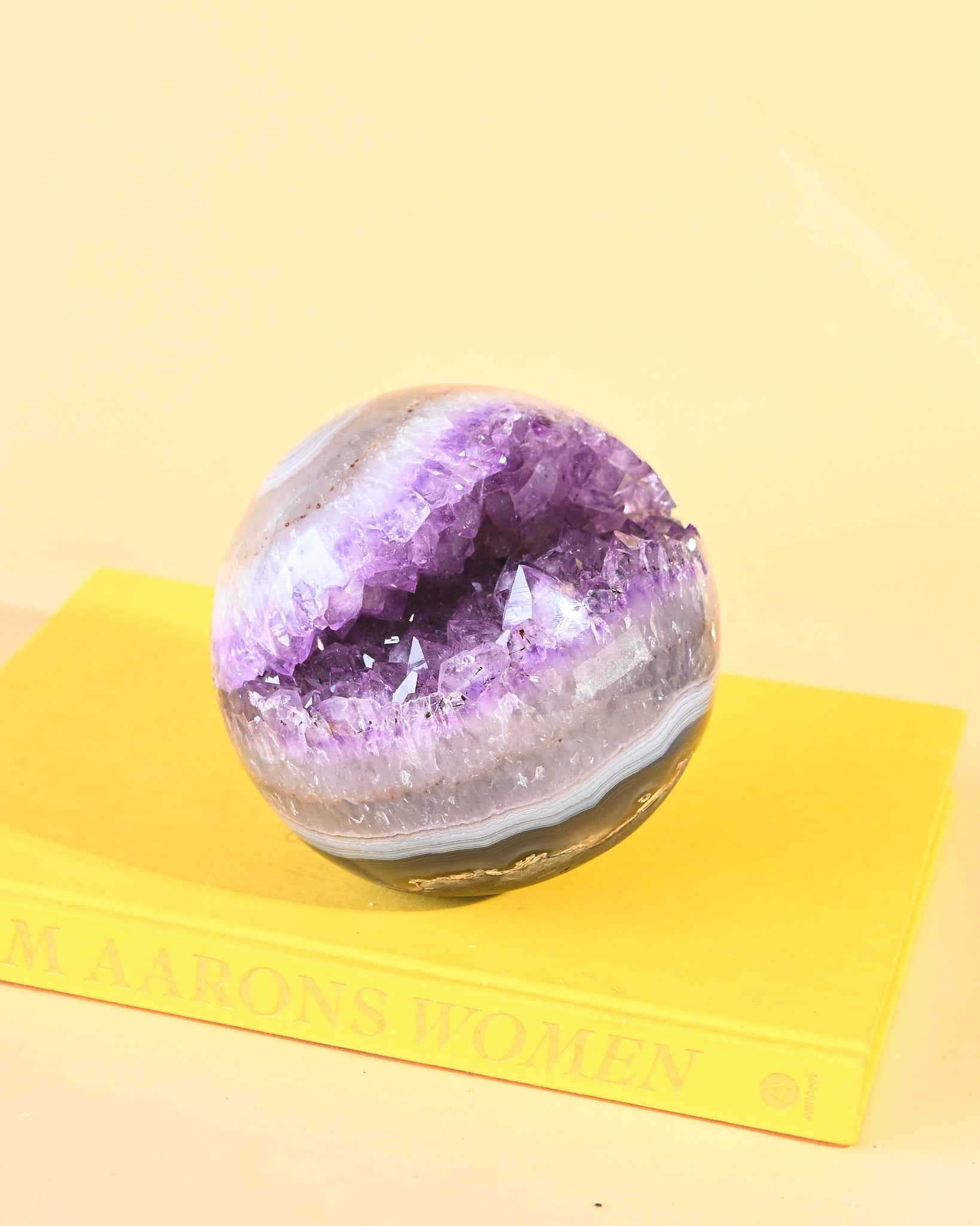 Amethyst Geode Sphere 9lbs - natural amethyst crystal sphere for sale at Crystals.com