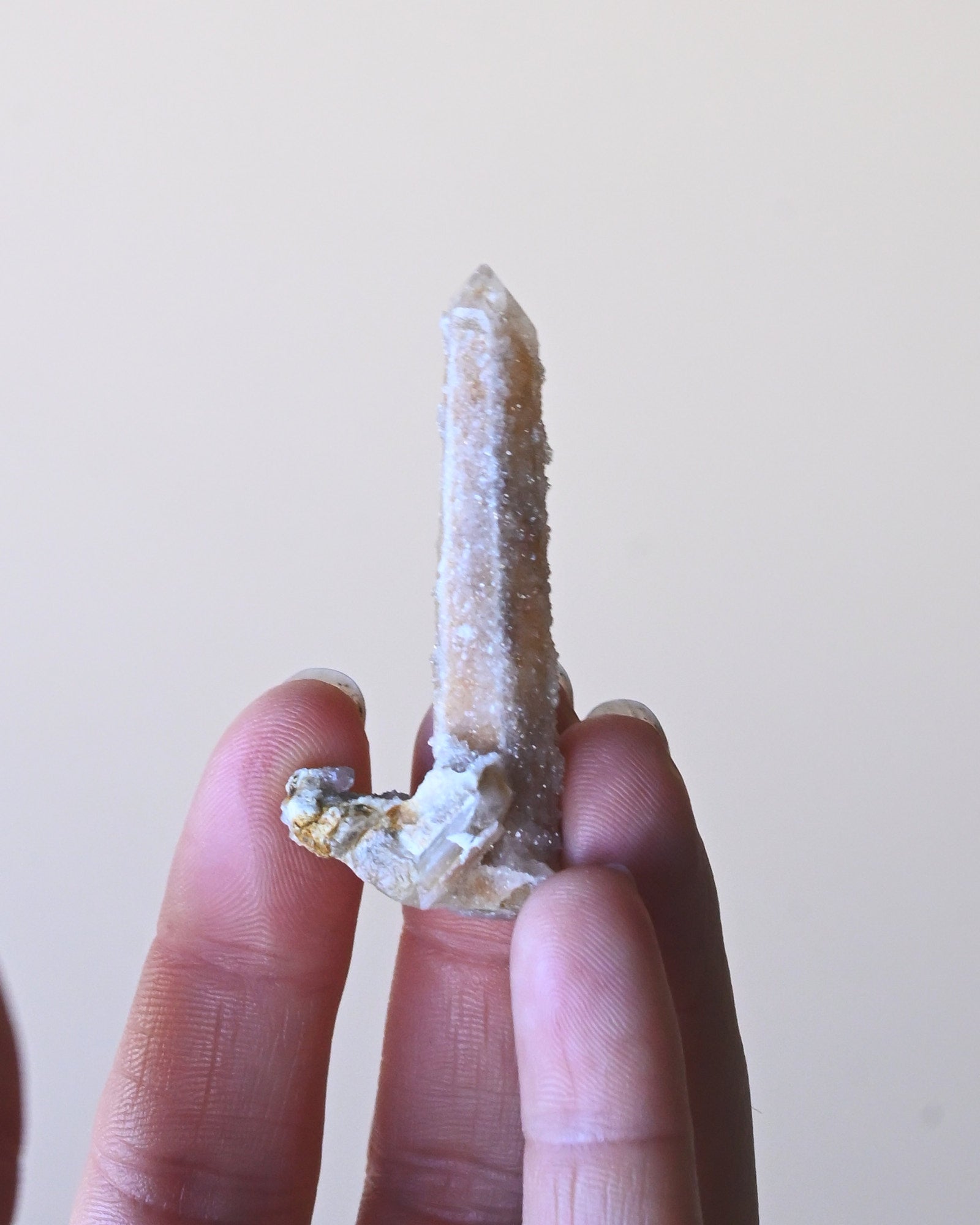 Witches Finger Quartz – South Africa - clear quartz crystal rough natural side view