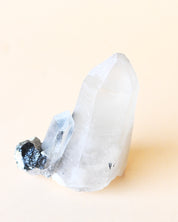 Hyalite Opal on Feldspar with Schorl - natural opal crystal rough natural for sale at Crystals.com