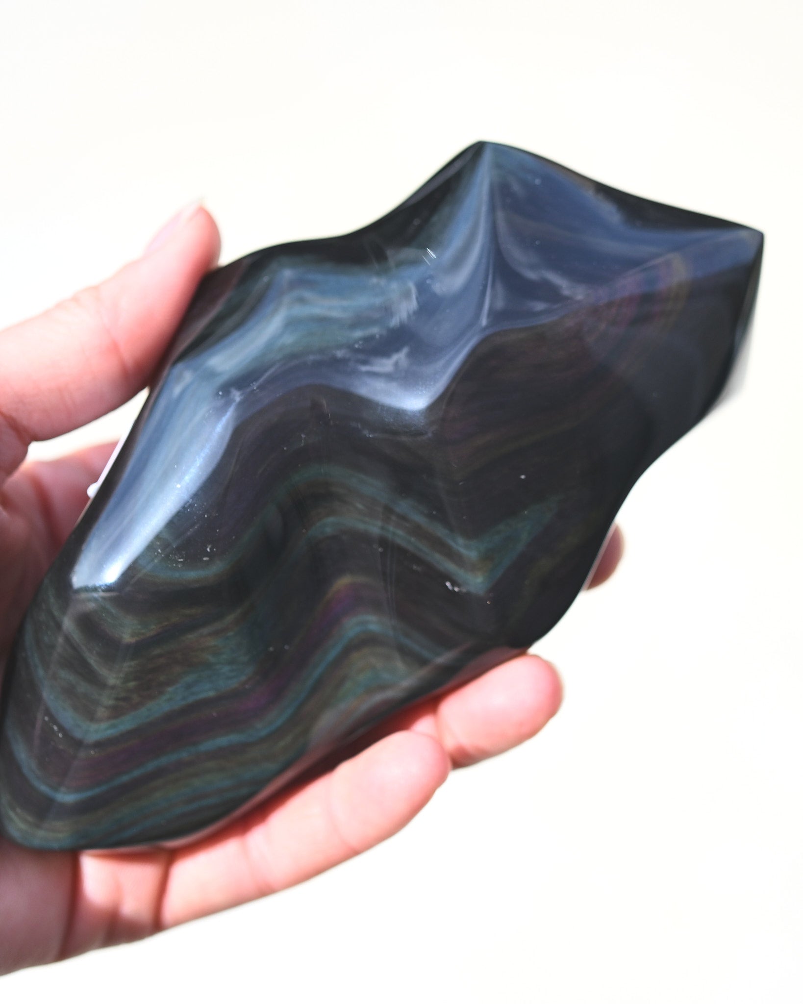 Rainbow Obsidian Abstract Freeform 4in
