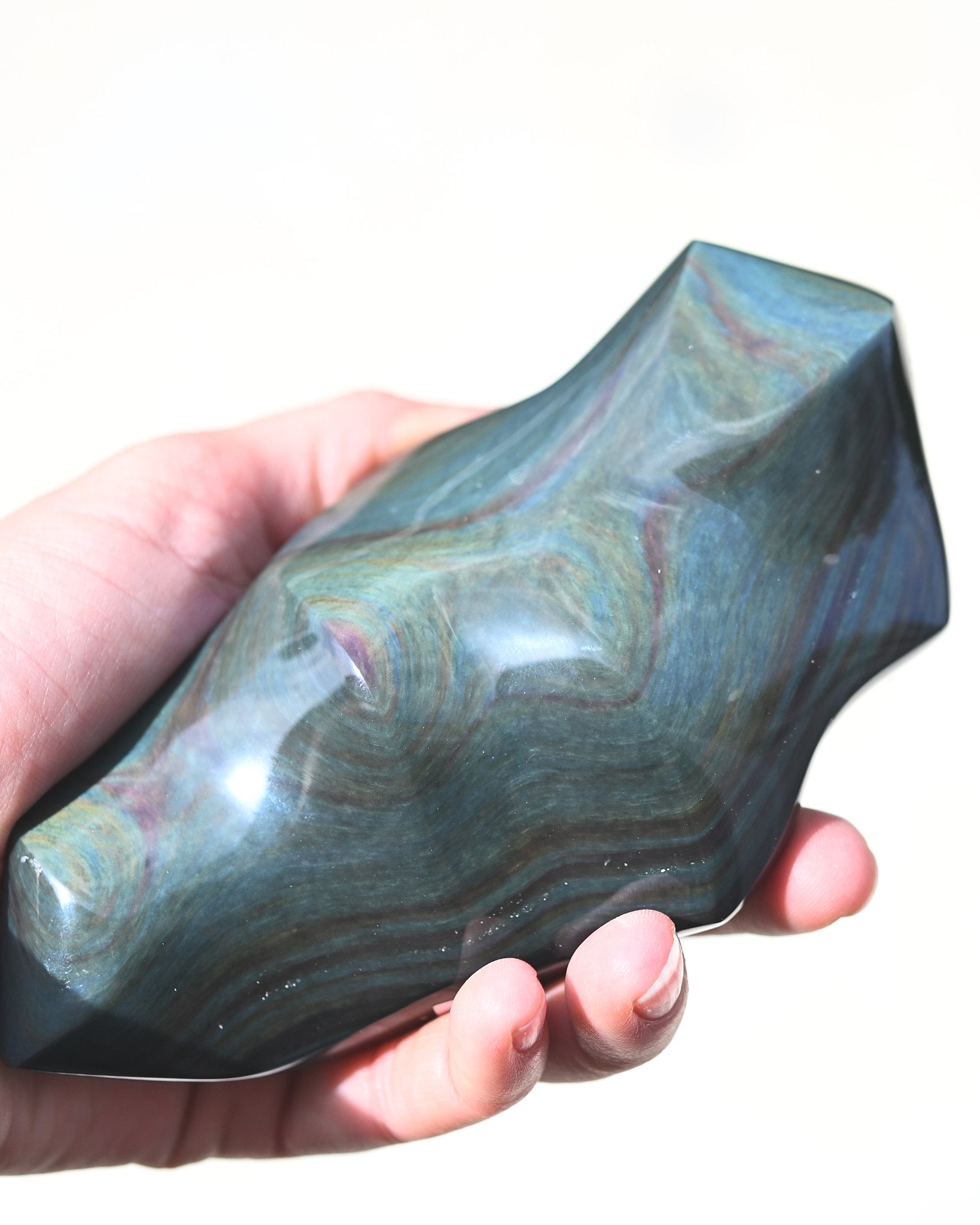 Rainbow Obsidian Abstract Freeform 4in