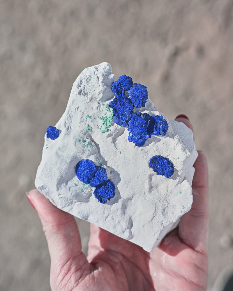 Rare Azurite Sun + Malachite specimen
