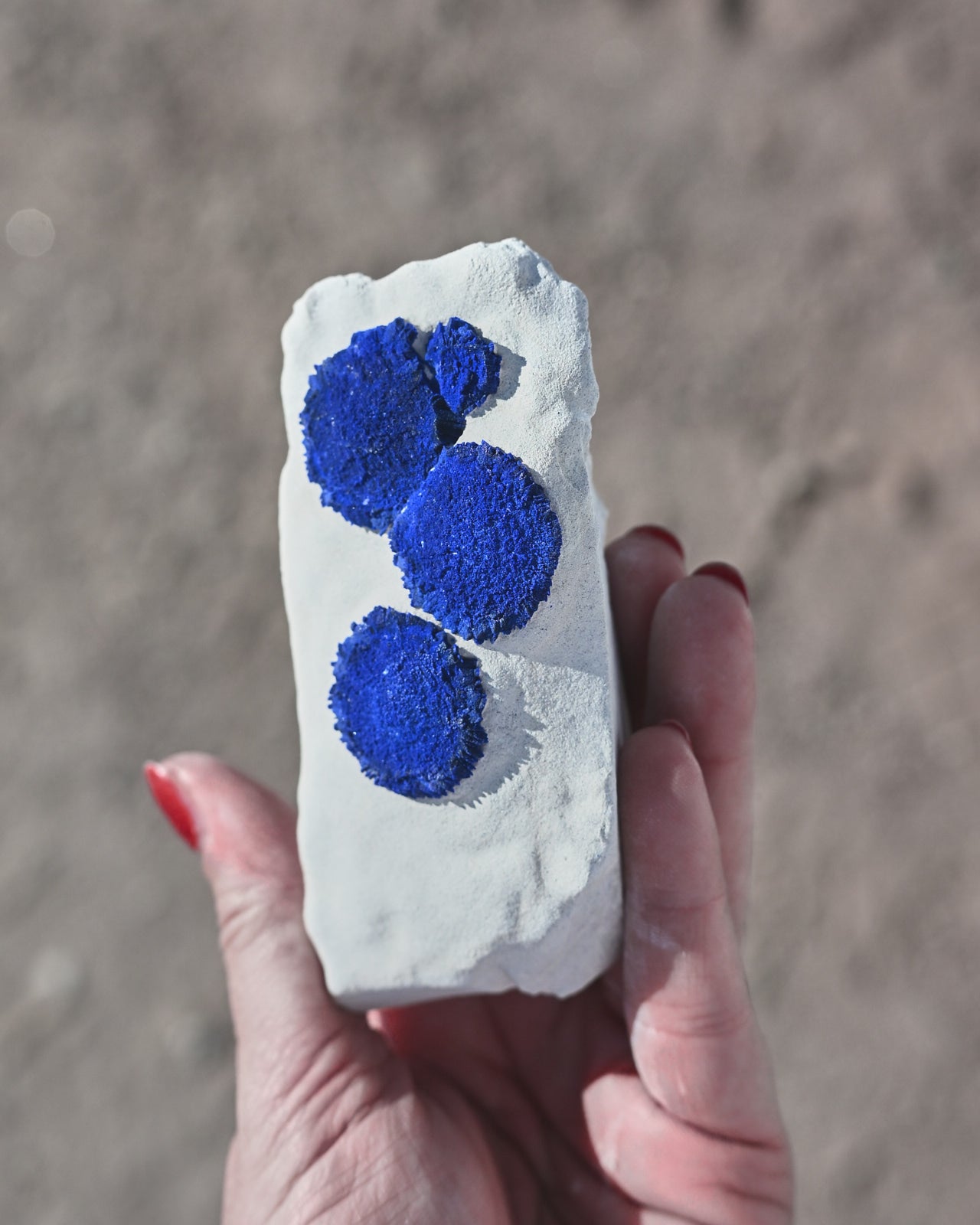 Rare Azurite Sun specimen