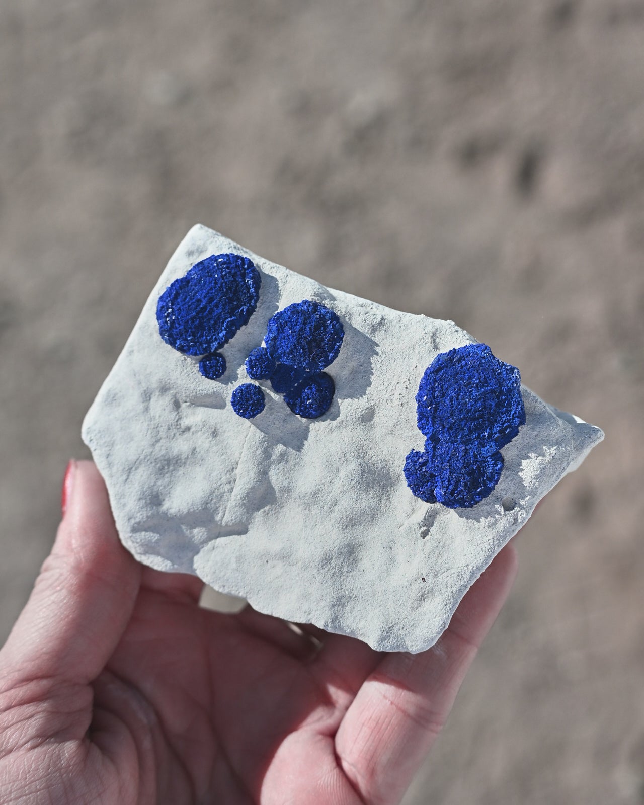 Rare Azurite Sun specimen