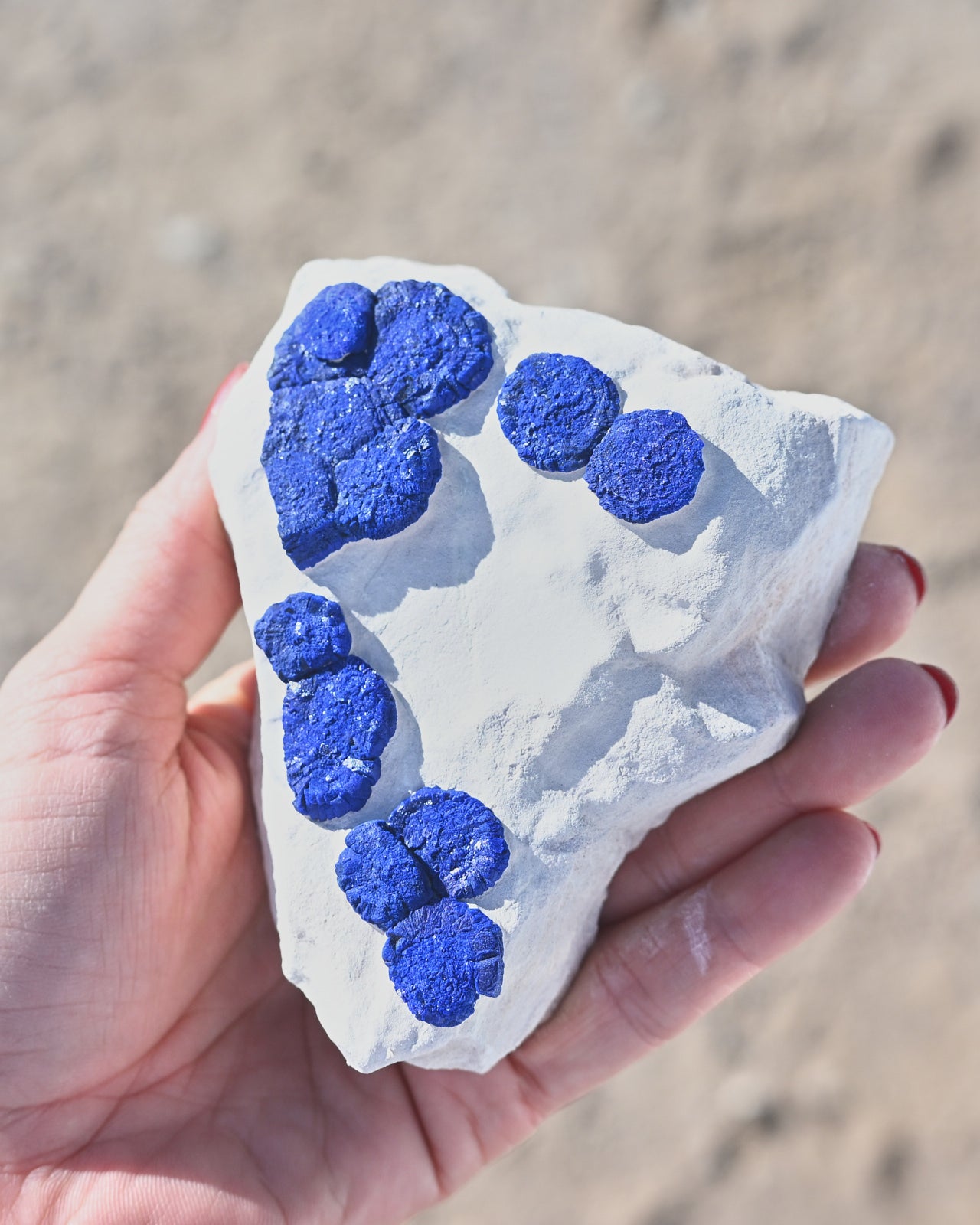 Rare Azurite Sun specimen