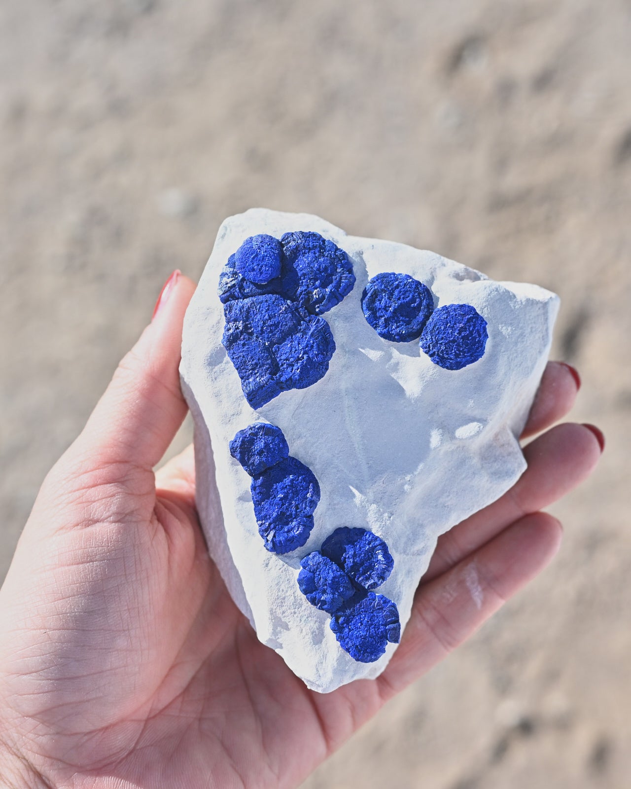 Rare Azurite Sun specimen