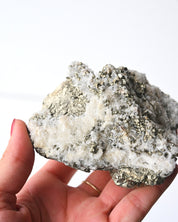 Pyrite and Quartz Crystal Cluster 4in