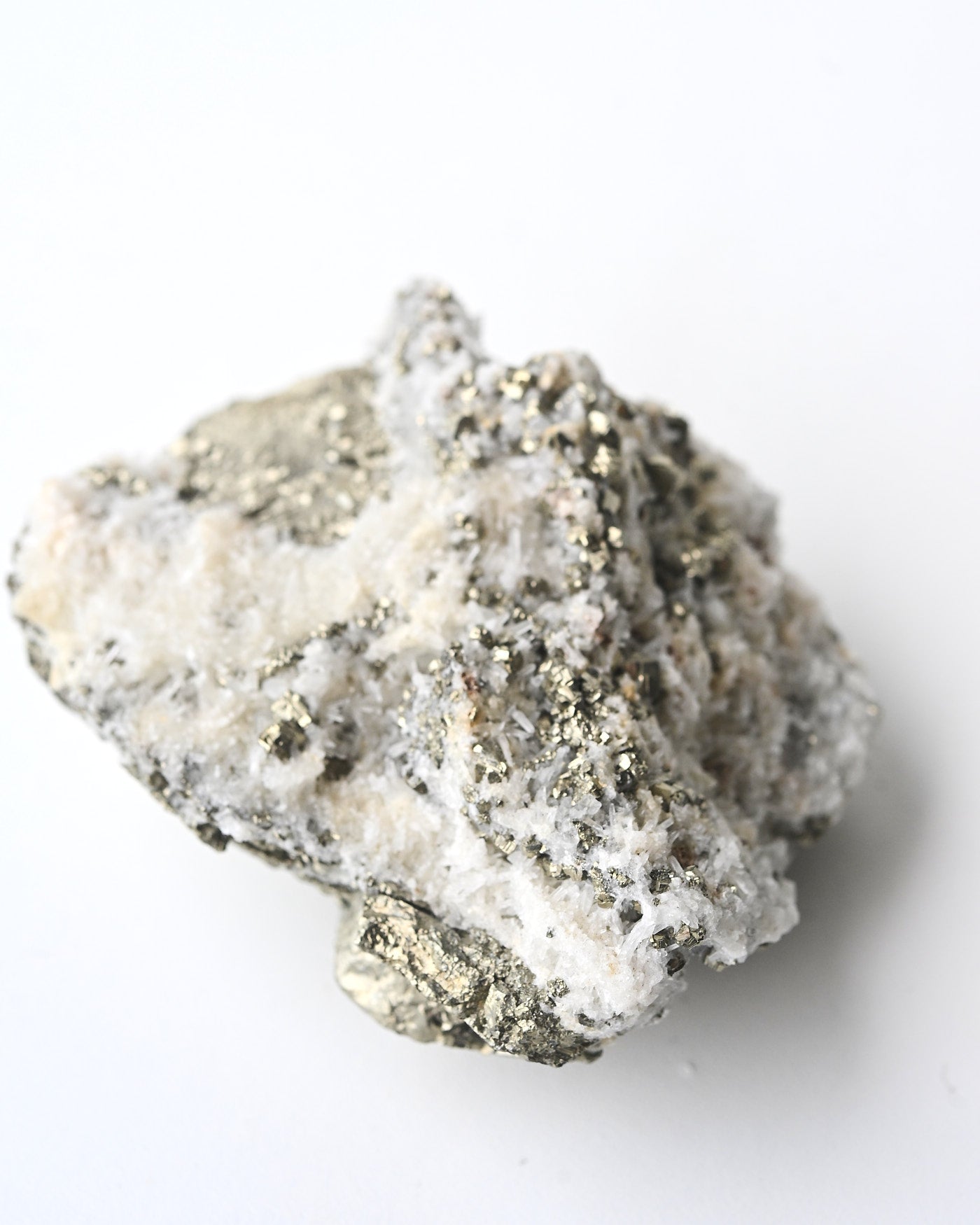 Pyrite and Quartz Crystal Cluster 4in
