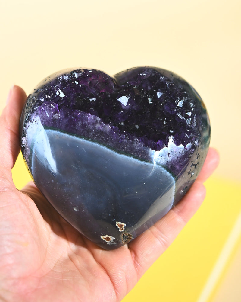 Amethyst Geode Heart 265g No. 503