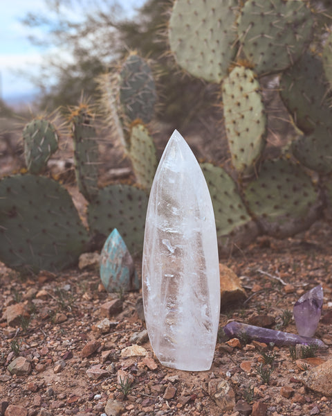 Large Clear Quartz Flame – Brazil 8.8lbs