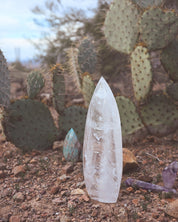Large Clear Quartz Flame – Brazil 8.8lbs - clear quartz crystal view 7