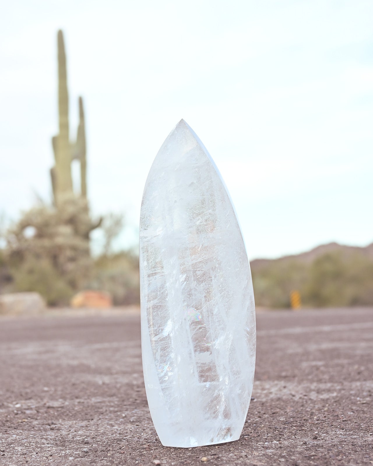 Large Clear Quartz Flame – Brazil 8.8lbs - clear quartz crystal view 9