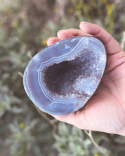 Blue Lace Agate Geode Freeform - agate crystal geode for sale at Crystals.com