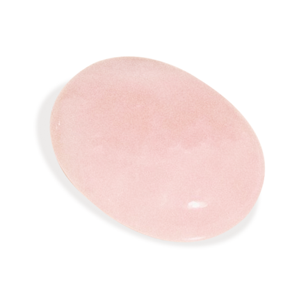 Rose Quartz Palm Stone — Rose Quartz crystal specimen