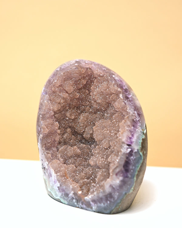 Pink Amethyst Druzy Freeform 4 inch