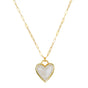 Framed Heart Necklace-Moonstone