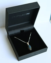 Labradorite Pendant in Crystals.com gift box — marquise cut