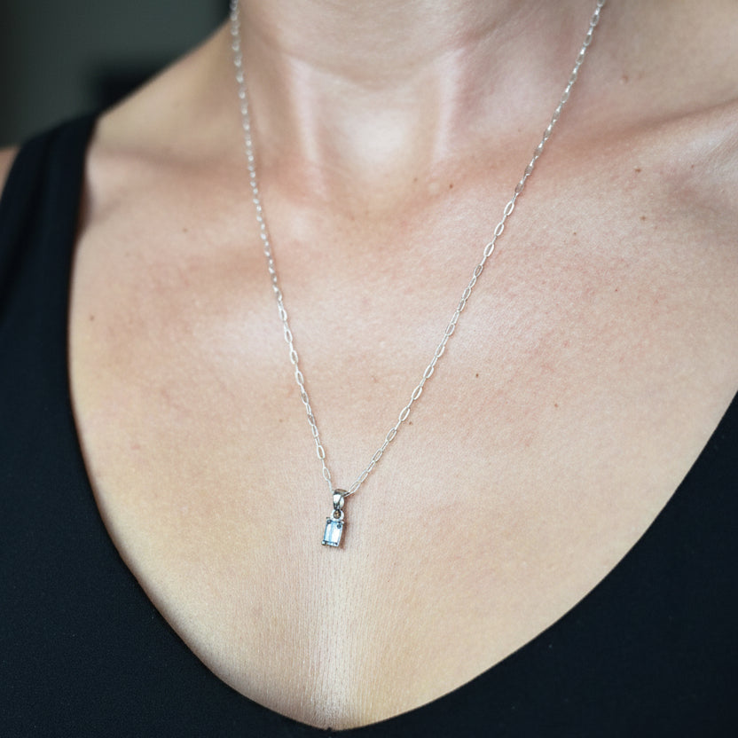 Emerald-Cut Tanzanite Necklace